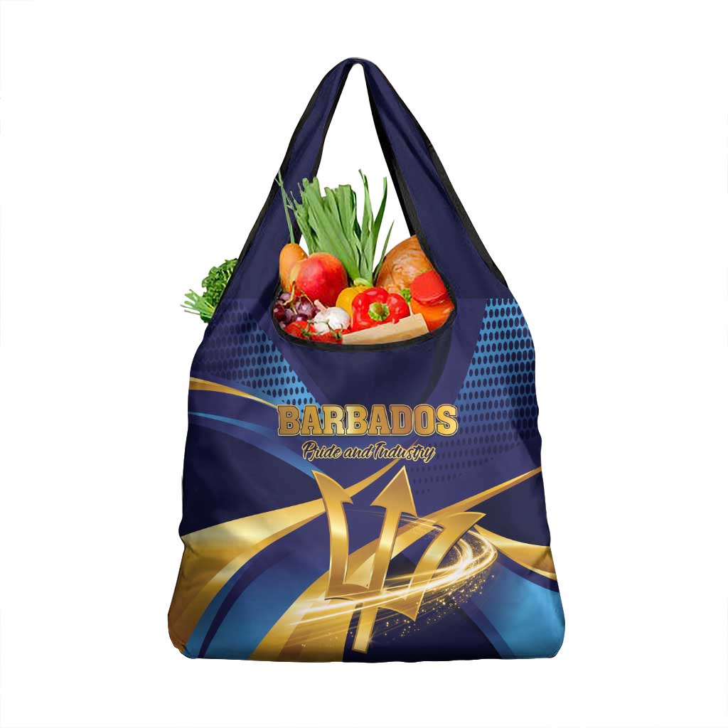 Barbados Gold Trident Grocery Bag Luxury Style