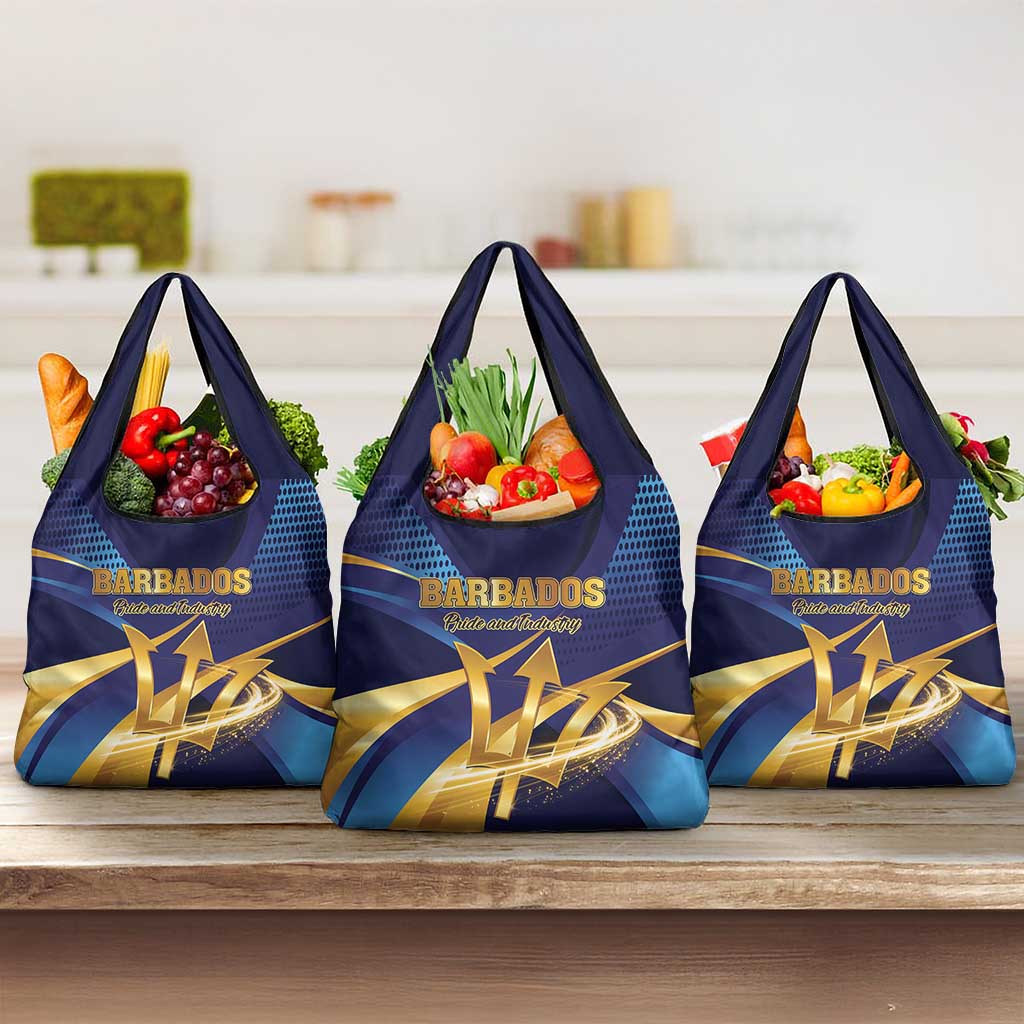 Barbados Gold Trident Grocery Bag Luxury Style