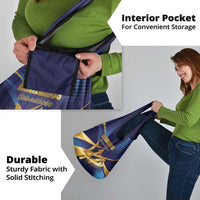 Barbados Gold Trident Grocery Bag Luxury Style