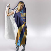 Barbados Gold Trident Hooded Blanket Luxury Style