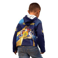 Personalized Barbados Gold Trident Kid Hoodie Luxury Style
