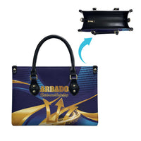 Barbados Gold Trident Leather Bag Luxury Style