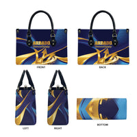 Barbados Gold Trident Leather Bag Luxury Style