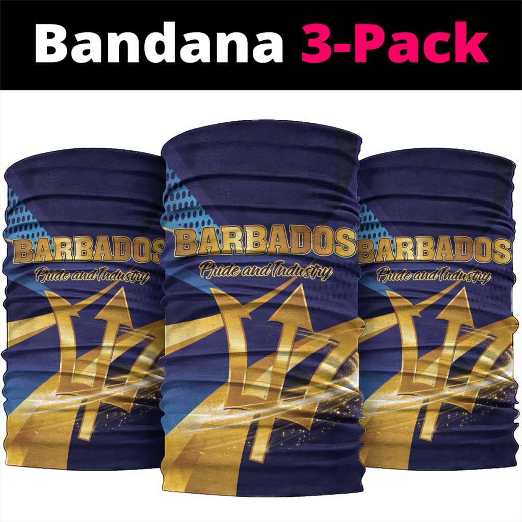 Barbados Gold Trident Neck Gaiter Luxury Style