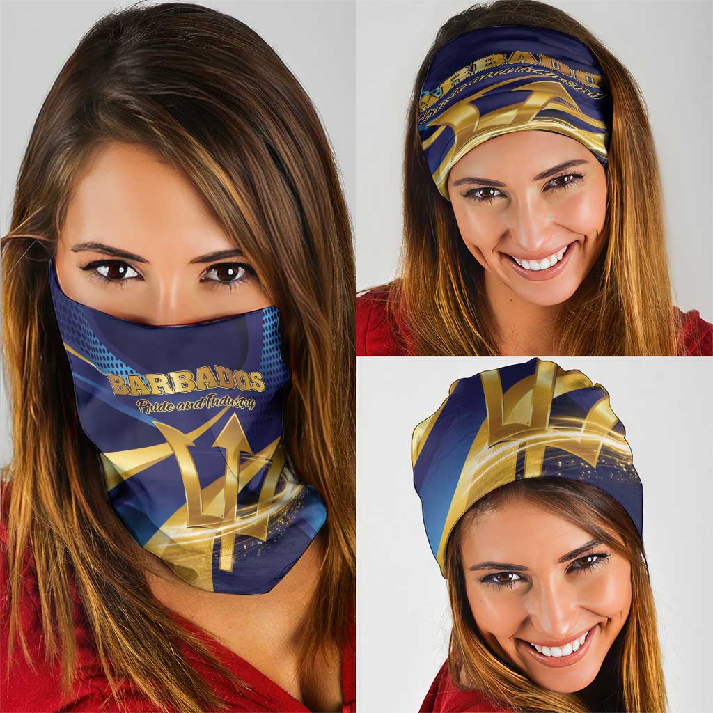 Barbados Gold Trident Neck Gaiter Luxury Style