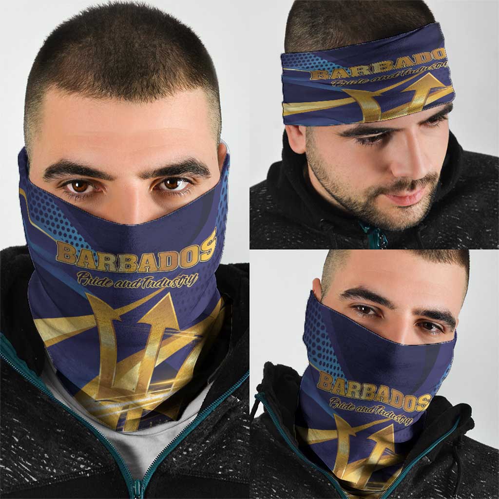 Barbados Gold Trident Neck Gaiter Luxury Style