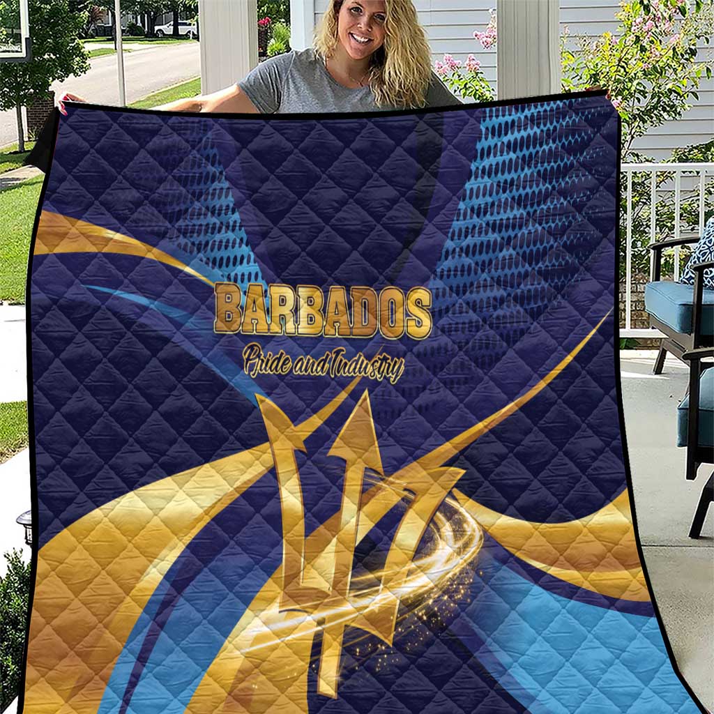 Barbados Gold Trident Quilt Luxury Style