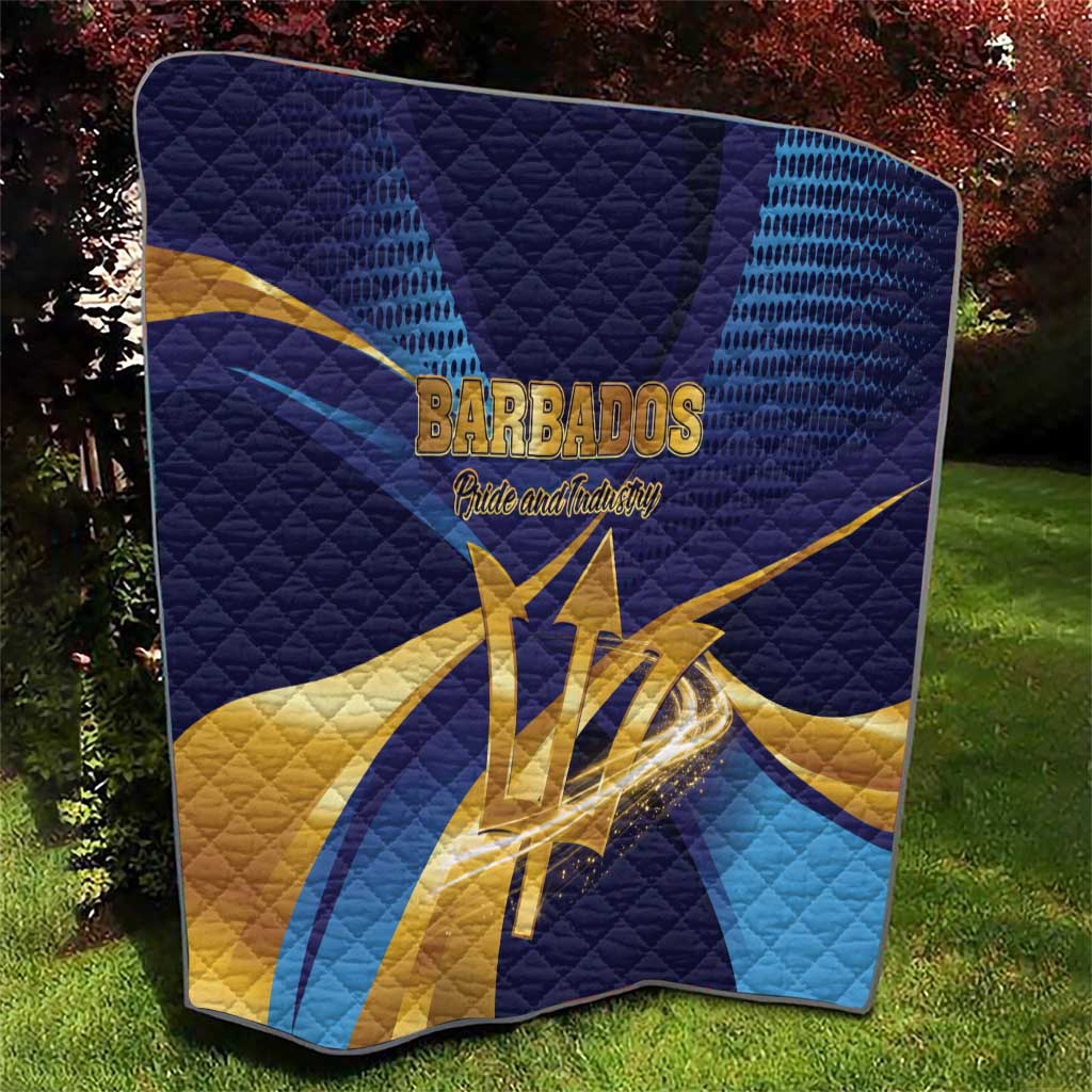 Barbados Gold Trident Quilt Luxury Style