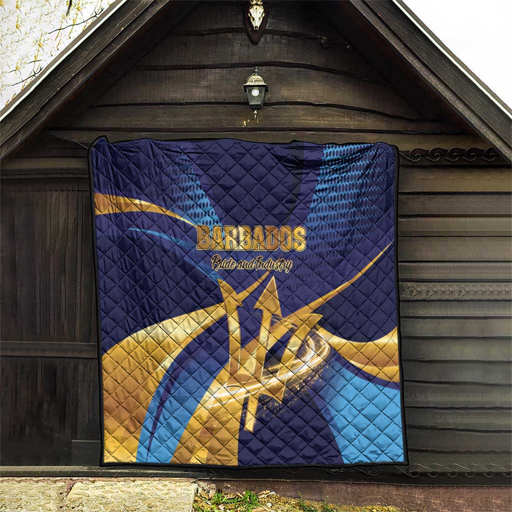 Barbados Gold Trident Quilt Luxury Style