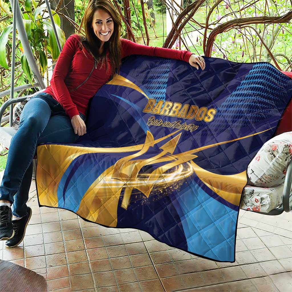 Barbados Gold Trident Quilt Luxury Style
