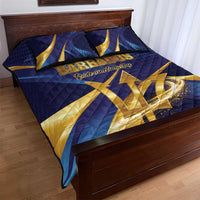 Barbados Gold Trident Quilt Bed Set Luxury Style