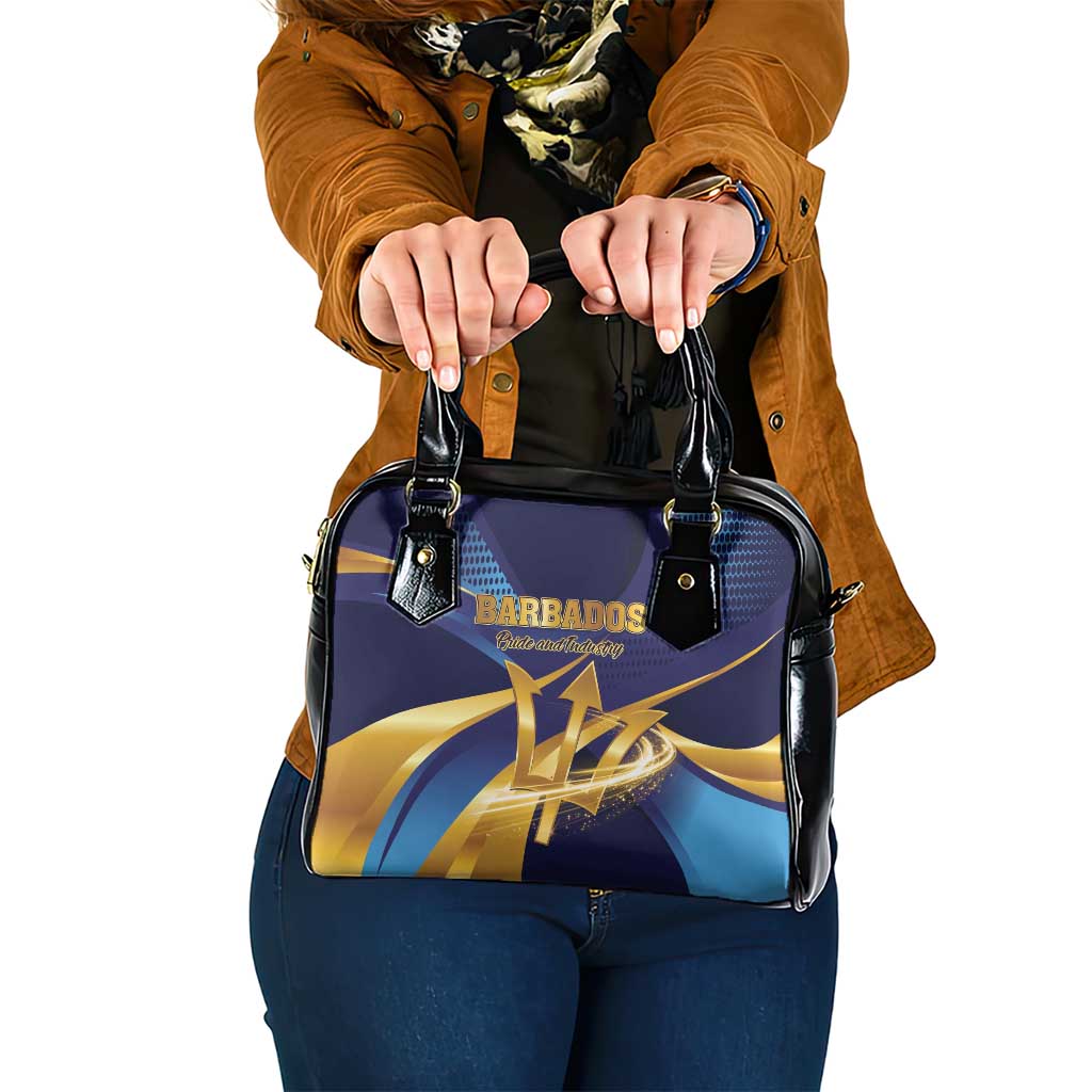 Barbados Gold Trident Shoulder Handbag Luxury Style