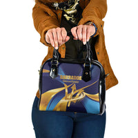 Barbados Gold Trident Shoulder Handbag Luxury Style