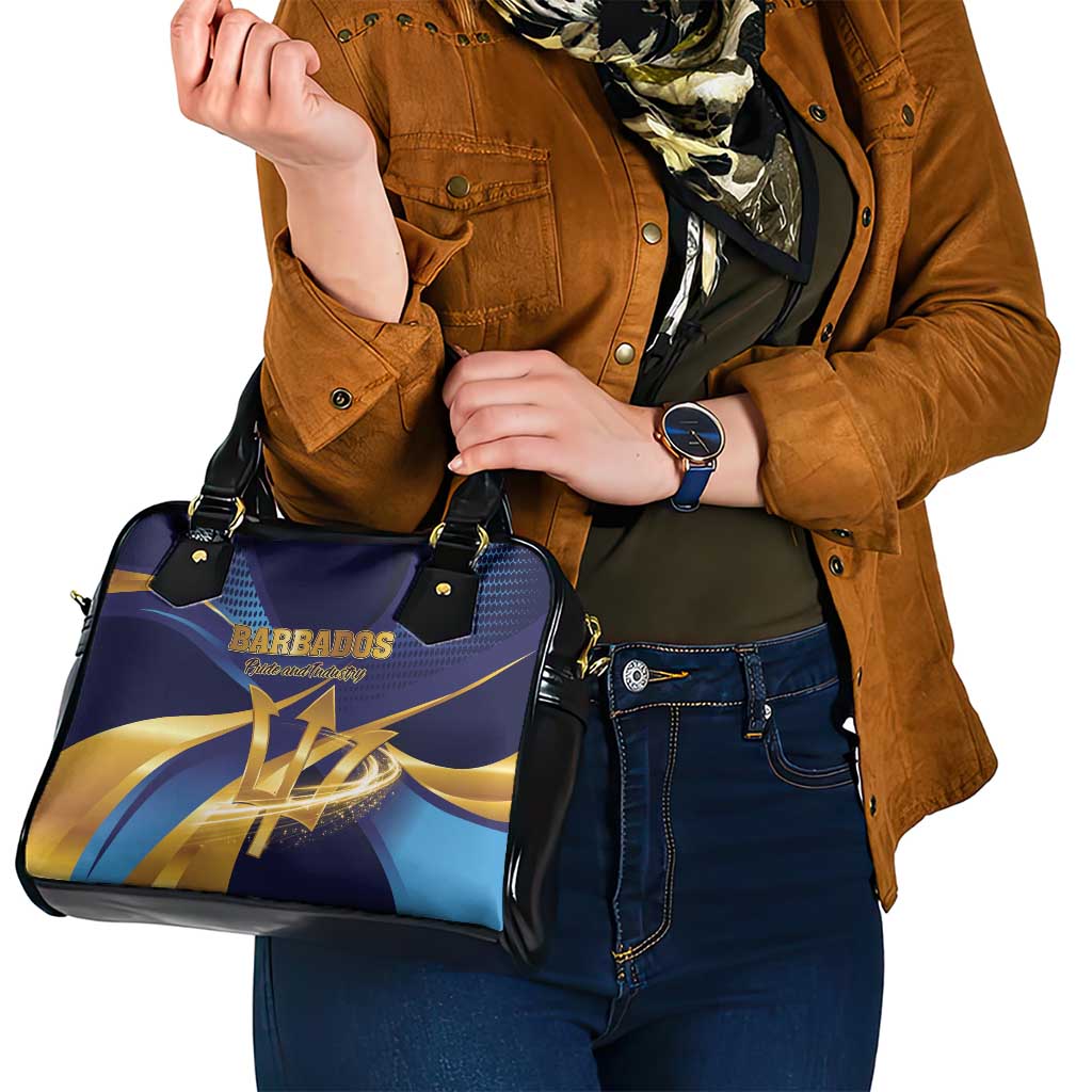 Barbados Gold Trident Shoulder Handbag Luxury Style