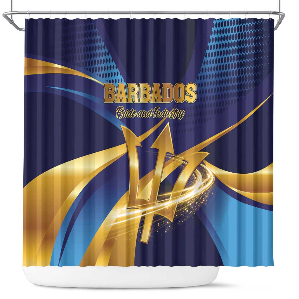 Barbados Gold Trident Shower Curtain Luxury Style