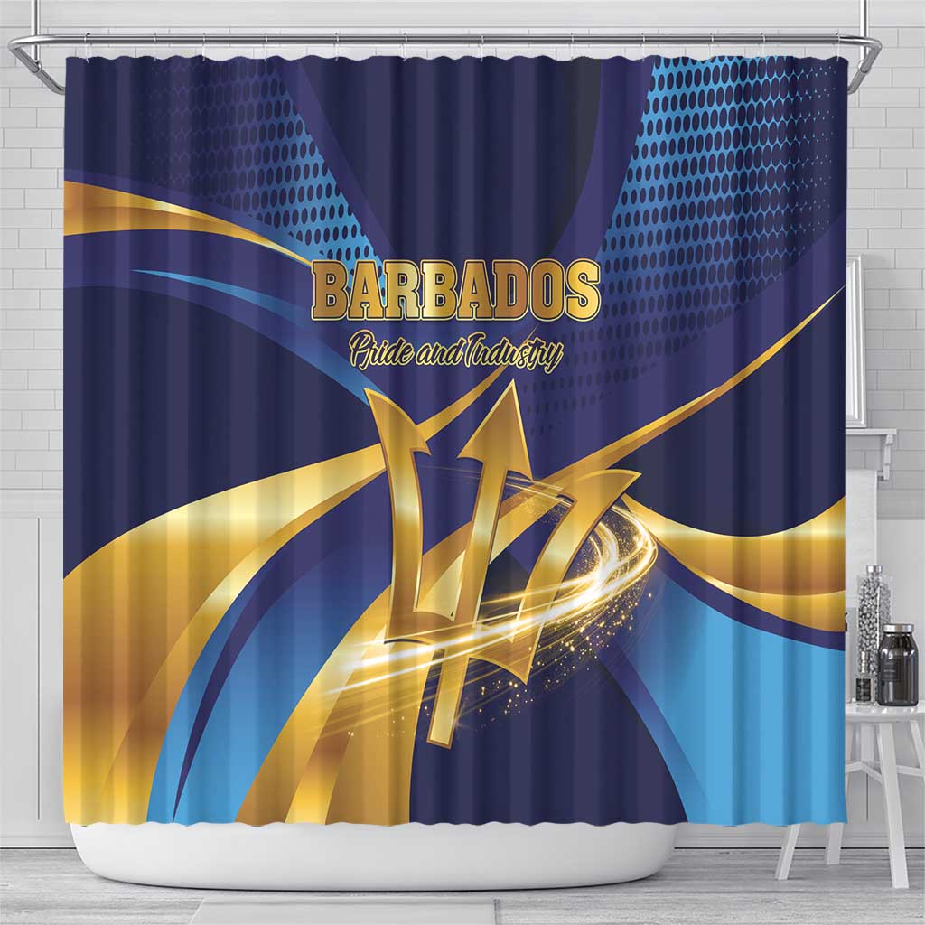 Barbados Gold Trident Shower Curtain Luxury Style