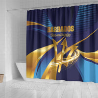 Barbados Gold Trident Shower Curtain Luxury Style