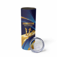 Personalized Barbados Gold Trident Skinny Tumbler Luxury Style