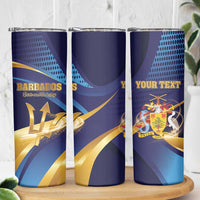 Personalized Barbados Gold Trident Skinny Tumbler Luxury Style