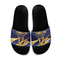 Barbados Gold Trident Slide Sandals Luxury Style
