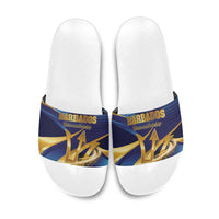 Barbados Gold Trident Slide Sandals Luxury Style
