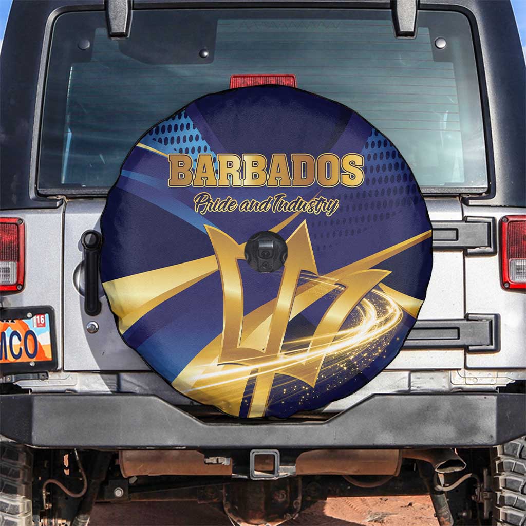 Barbados Gold Trident Spare Tire Cover Luxury Style