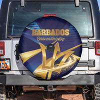 Barbados Gold Trident Spare Tire Cover Luxury Style