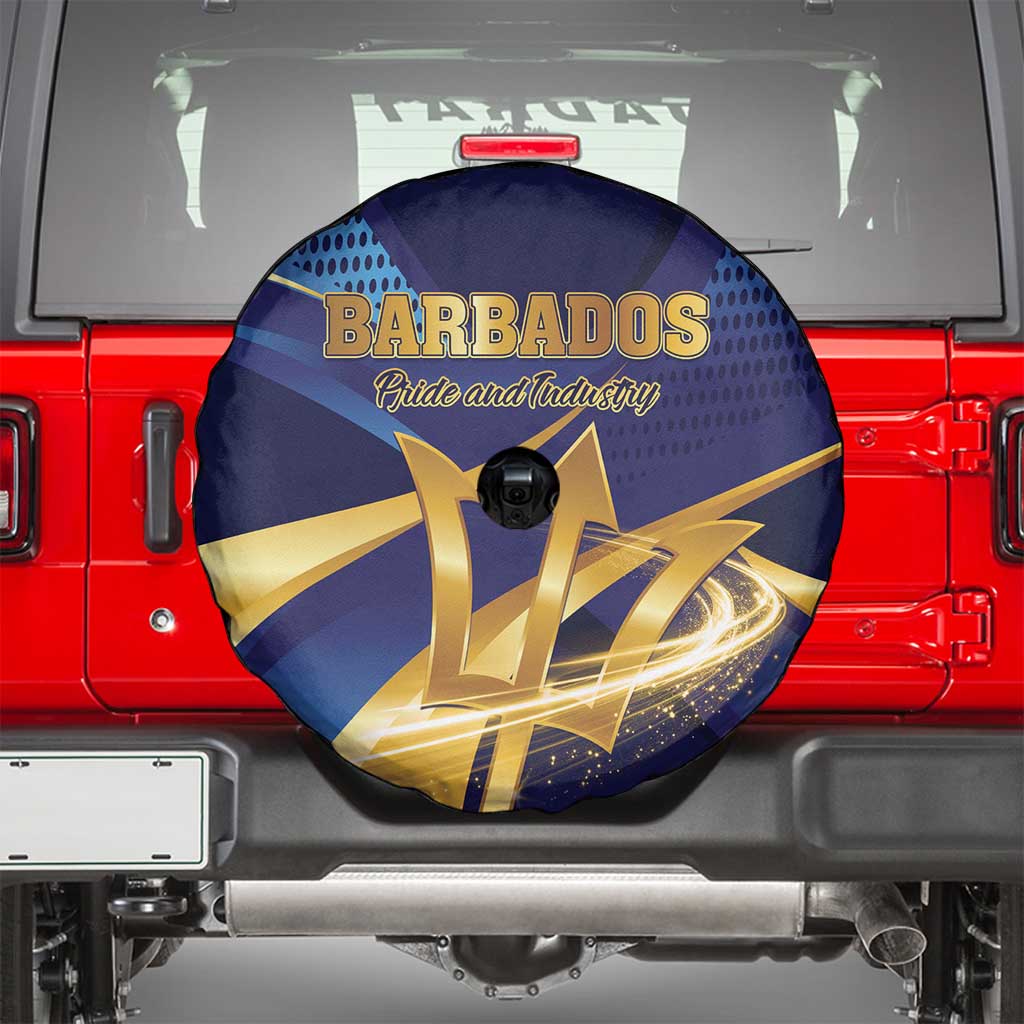 Barbados Gold Trident Spare Tire Cover Luxury Style