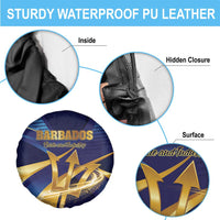 Barbados Gold Trident Spare Tire Cover Luxury Style
