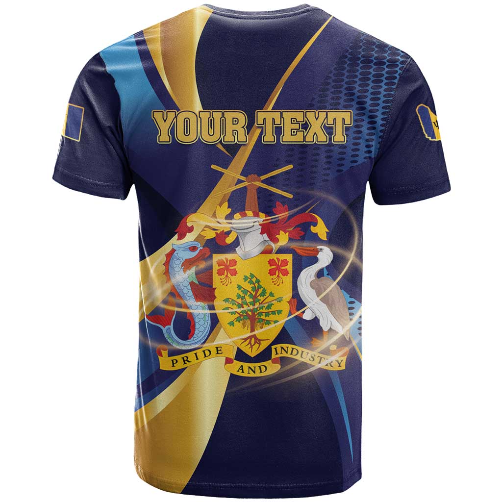 Personalized Barbados Gold Trident T Shirt Luxury Style
