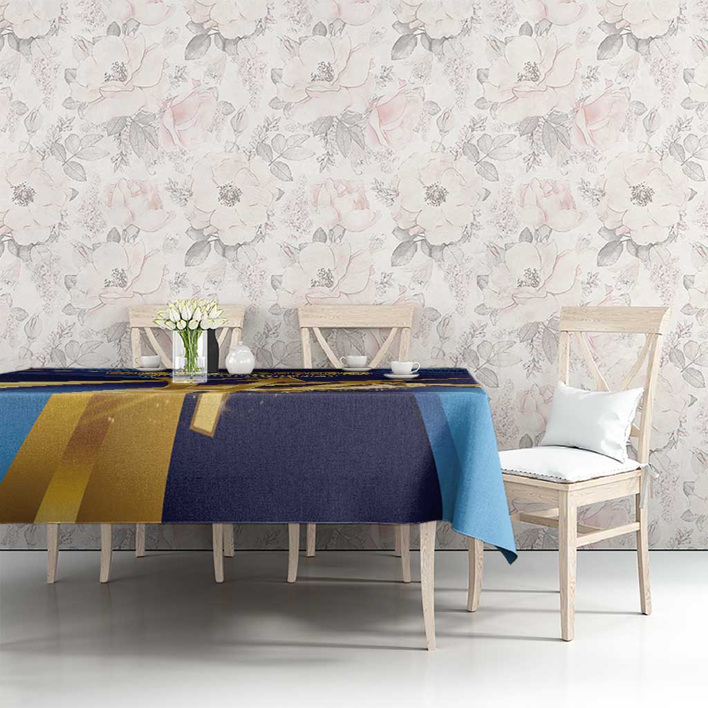 Barbados Gold Trident Tablecloth Luxury Style