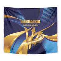 Barbados Gold Trident Tapestry Luxury Style