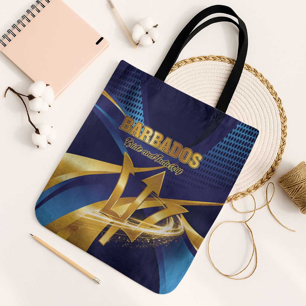 Barbados Gold Trident Tote Bag Luxury Style