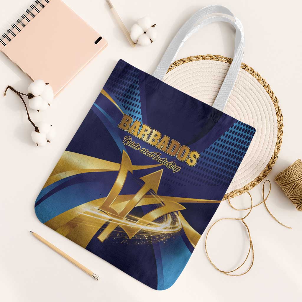 Barbados Gold Trident Tote Bag Luxury Style