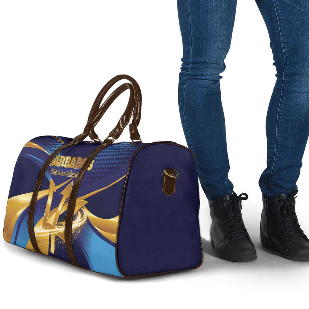Barbados Gold Trident Travel Bag Luxury Style