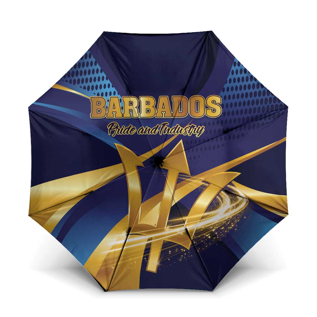 Barbados Gold Trident Umbrella Luxury Style