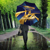Barbados Gold Trident Umbrella Luxury Style