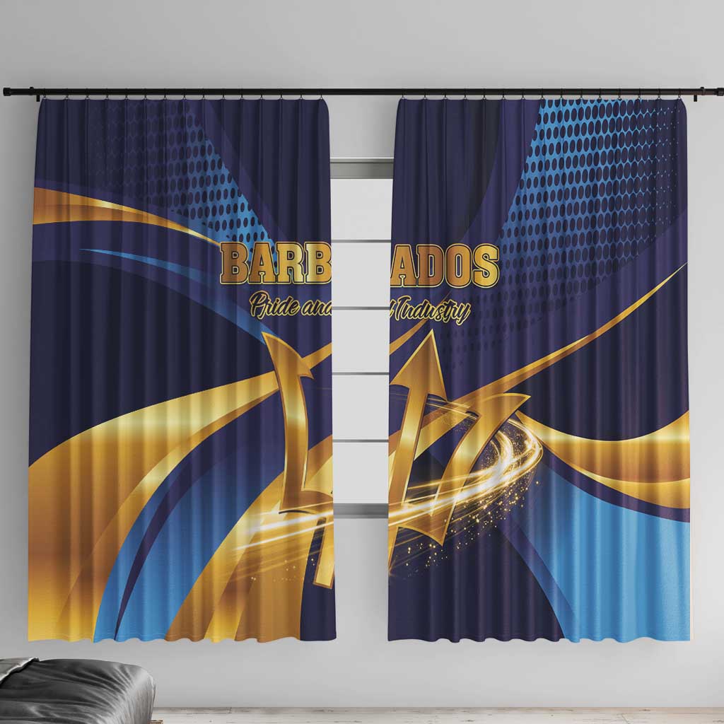 Barbados Gold Trident Window Curtain Luxury Style