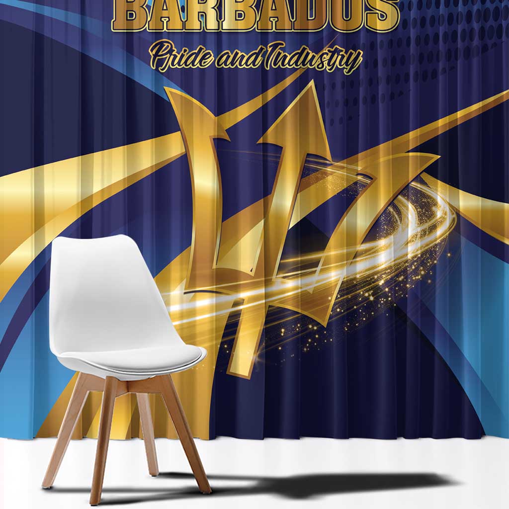 Barbados Gold Trident Window Curtain Luxury Style