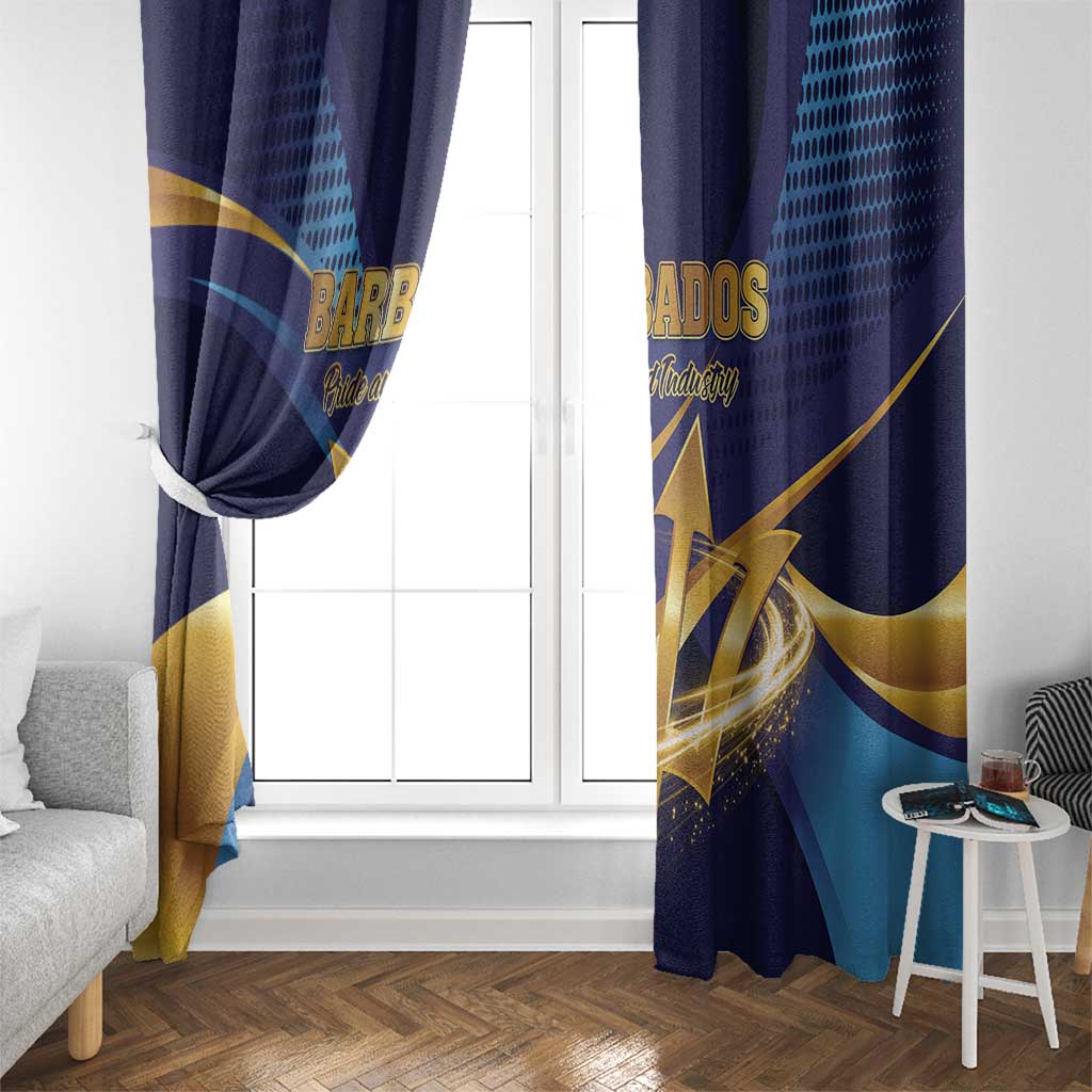 Barbados Gold Trident Window Curtain Luxury Style