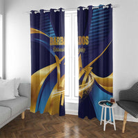 Barbados Gold Trident Window Curtain Luxury Style