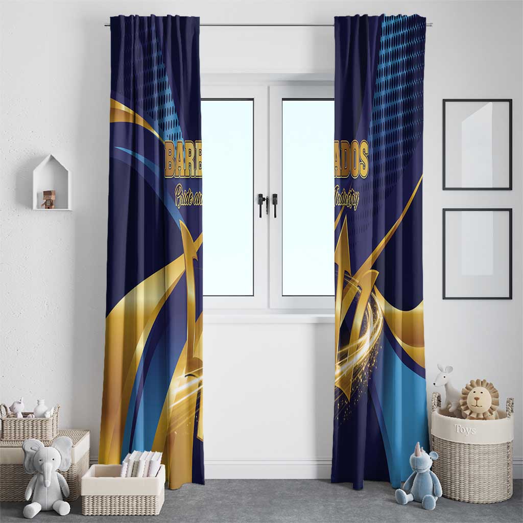 Barbados Gold Trident Window Curtain Luxury Style