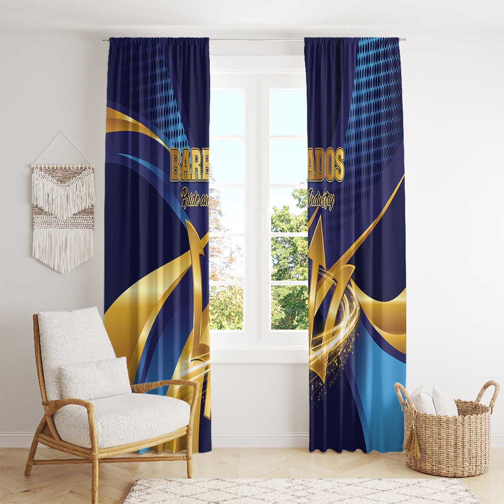 Barbados Gold Trident Window Curtain Luxury Style