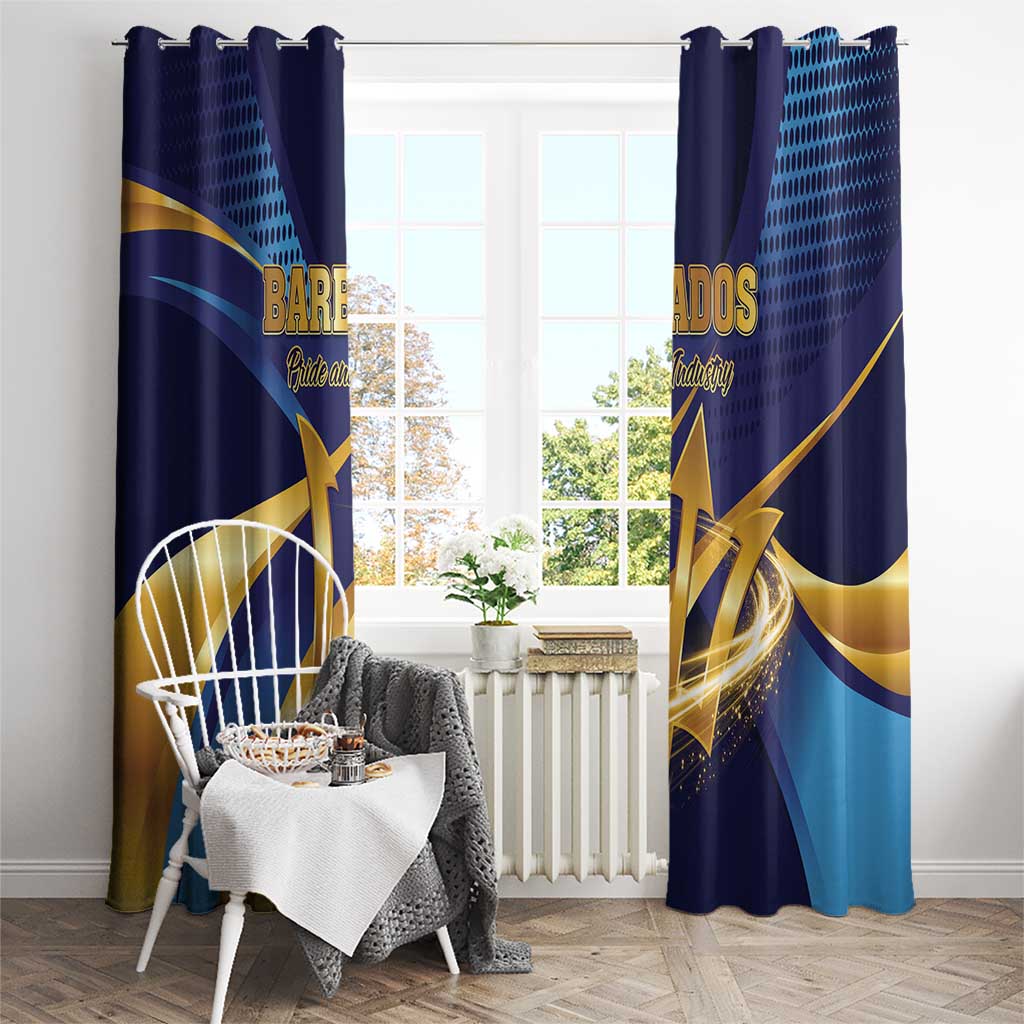 Barbados Gold Trident Window Curtain Luxury Style