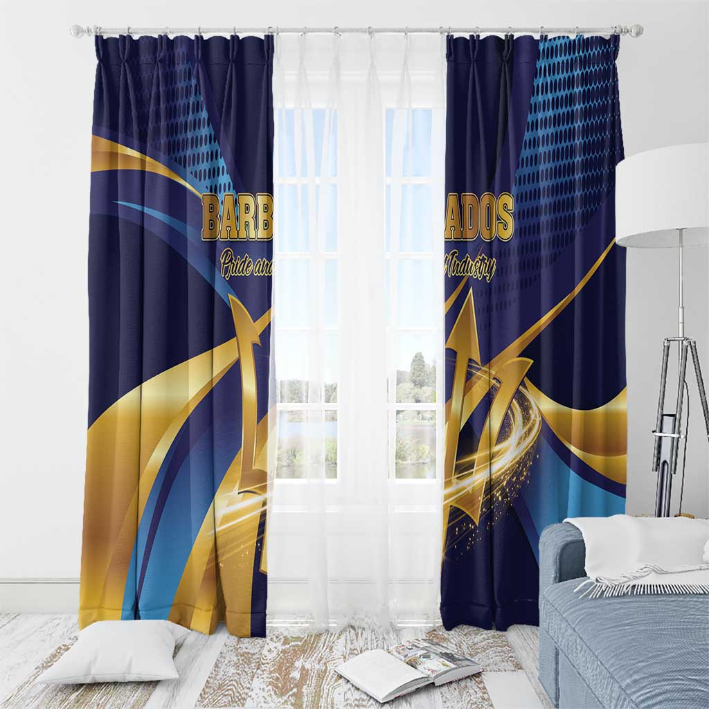 Barbados Gold Trident Window Curtain Luxury Style
