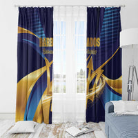 Barbados Gold Trident Window Curtain Luxury Style