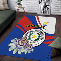 Paraguay Independence Day 2025 Area Rug Passiflora Paz y justicia