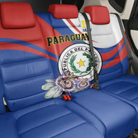 Paraguay Independence Day 2025 Back Car Seat Cover Passiflora Paz y justicia