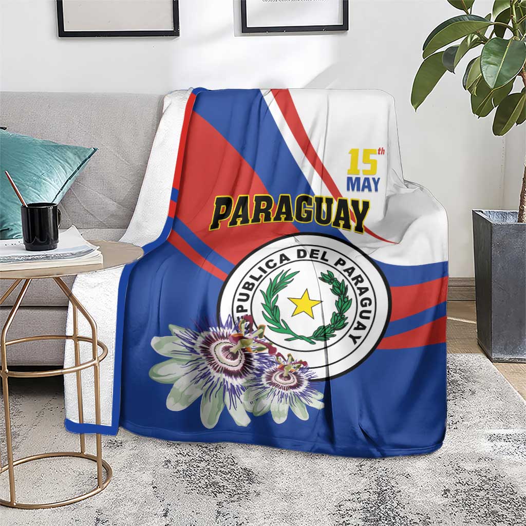 Paraguay Independence Day 2025 Blanket Passiflora Paz y justicia