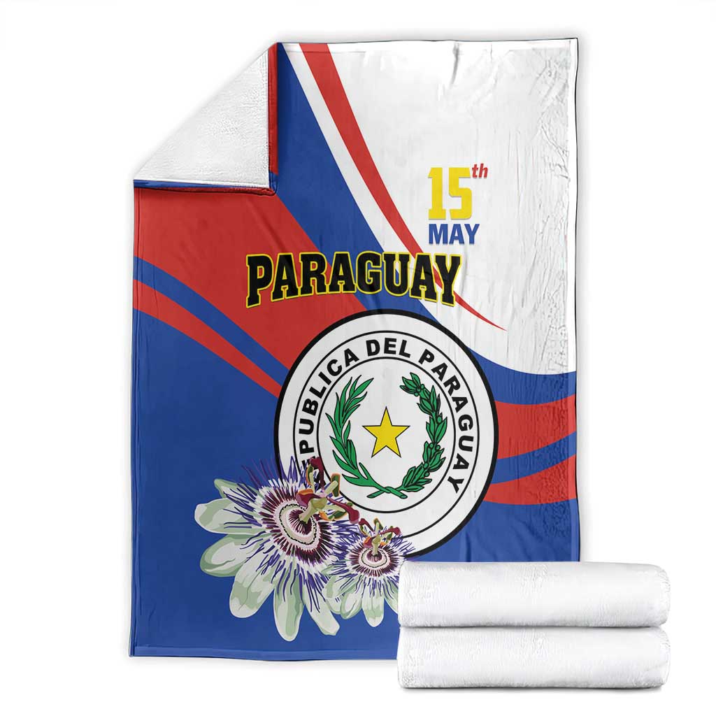 Paraguay Independence Day 2025 Blanket Passiflora Paz y justicia
